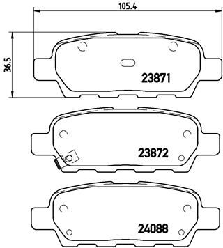 P56046 BREMBO Комплект тормозных колодок, дисковый тормоз