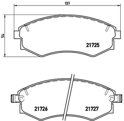 P30022 BREMBO Комплект тормозных колодок, дисковый тормоз