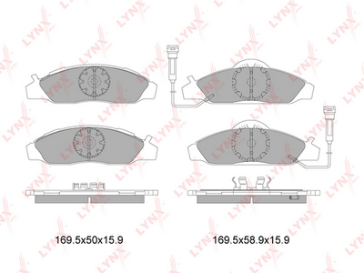 BD7001 LYNXauto Комплект тормозных колодок, дисковый тормоз