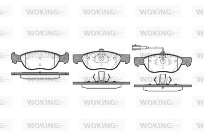 P487321 WOKING Комплект тормозных колодок, дисковый тормоз