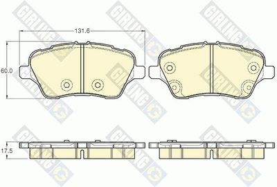 6119593 GIRLING Комплект тормозных колодок, дисковый тормоз