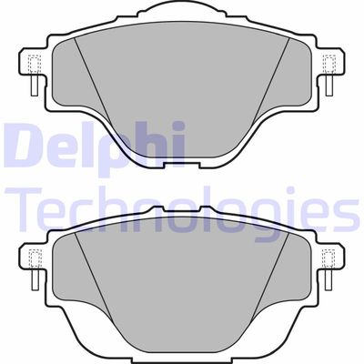 LP2509 DELPHI Комплект тормозных колодок, дисковый тормоз