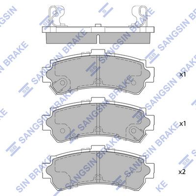 SP1493 Hi-Q Комплект тормозных колодок, дисковый тормоз