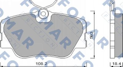 FO474281 FOMAR Friction Комплект тормозных колодок, дисковый тормоз