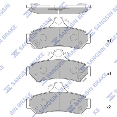 SP1236 Hi-Q Комплект тормозных колодок, дисковый тормоз