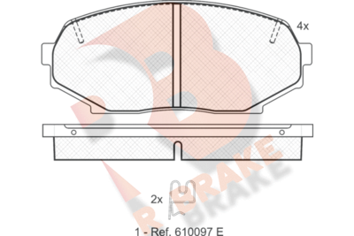 RB1099 R BRAKE Комплект тормозных колодок, дисковый тормоз