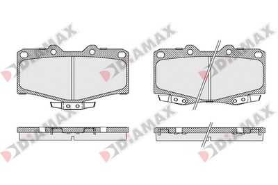 N09635 DIAMAX Комплект тормозных колодок, дисковый тормоз