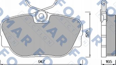 FO434281 FOMAR Friction Комплект тормозных колодок, дисковый тормоз