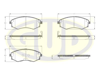 GBP031892 G.U.D. Комплект тормозных колодок, дисковый тормоз