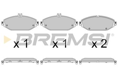 BP3641 BREMSI Комплект тормозных колодок, дисковый тормоз