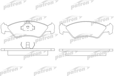 PBP589 PATRON Комплект тормозных колодок, дисковый тормоз