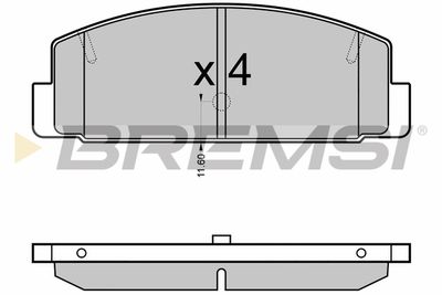 BP3090 BREMSI Комплект тормозных колодок, дисковый тормоз