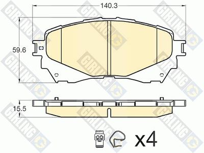 6135806 GIRLING Комплект тормозных колодок, дисковый тормоз