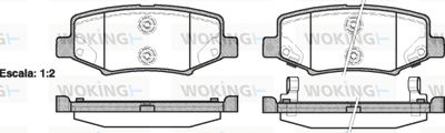 P1364302 WOKING Комплект тормозных колодок, дисковый тормоз