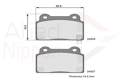 ADB36090 COMLINE Комплект тормозных колодок, дисковый тормоз