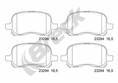 232940070100 BRECK Комплект тормозных колодок, дисковый тормоз