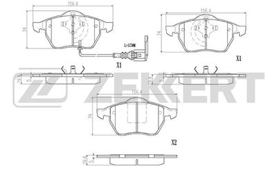 BS2902 ZEKKERT Комплект тормозных колодок, дисковый тормоз