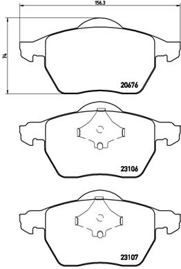 P86015 BREMBO Комплект тормозных колодок, дисковый тормоз