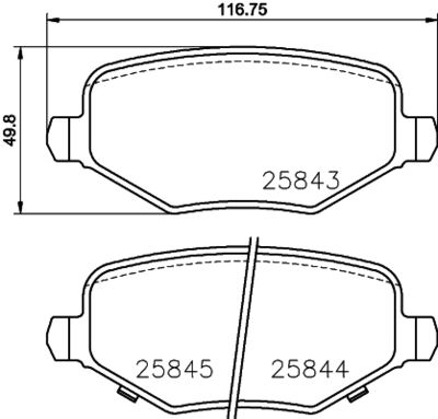 8DB355024811 HELLA Комплект тормозных колодок, дисковый тормоз