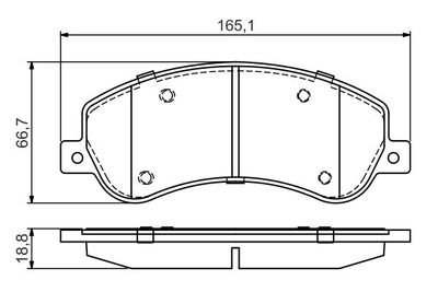 0986495436 BOSCH Комплект тормозных колодок, дисковый тормоз