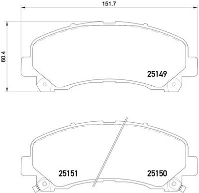 P34007 BREMBO Комплект тормозных колодок, дисковый тормоз