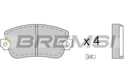 BP2073 BREMSI Комплект тормозных колодок, дисковый тормоз