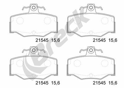 215450070400 BRECK Комплект тормозных колодок, дисковый тормоз