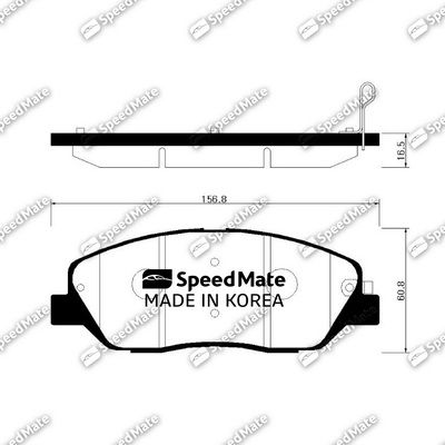 SMBPH029 SpeedMate Комплект тормозных колодок, дисковый тормоз