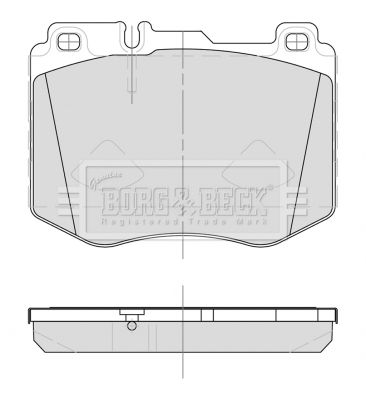 BBP2500 BORG & BECK Комплект тормозных колодок, дисковый тормоз