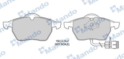 MBF015119 MANDO Комплект тормозных колодок, дисковый тормоз