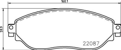 P59082 BREMBO Комплект тормозных колодок, дисковый тормоз