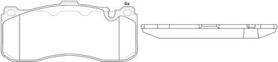 FP1371 FIT Комплект тормозных колодок, дисковый тормоз