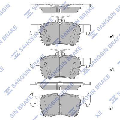 SP1919A Hi-Q Комплект тормозных колодок, дисковый тормоз