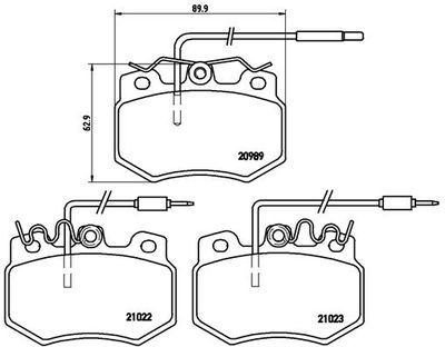 P61031 BREMBO Комплект тормозных колодок, дисковый тормоз