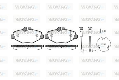 P890302 WOKING Комплект тормозных колодок, дисковый тормоз