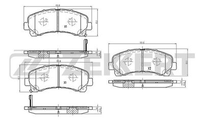 BS2455 ZEKKERT Комплект тормозных колодок, дисковый тормоз