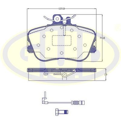 GBP880171 G.U.D. Комплект тормозных колодок, дисковый тормоз