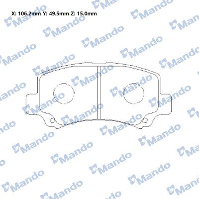 MBF010292C MANDO Комплект тормозных колодок, дисковый тормоз