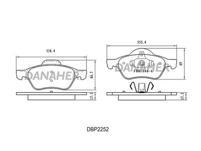 DBP2252 DANAHER Комплект тормозных колодок, дисковый тормоз
