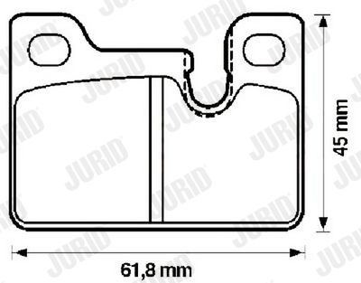 571489J JURID Комплект тормозных колодок, дисковый тормоз