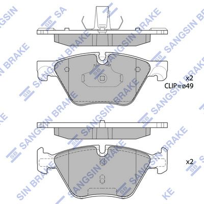 SP1699 Hi-Q Комплект тормозных колодок, дисковый тормоз