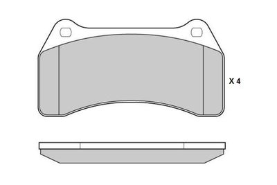 121154 E.T.F. Комплект тормозных колодок, дисковый тормоз