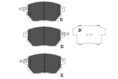 KBP6573 KAVO PARTS Комплект тормозных колодок, дисковый тормоз