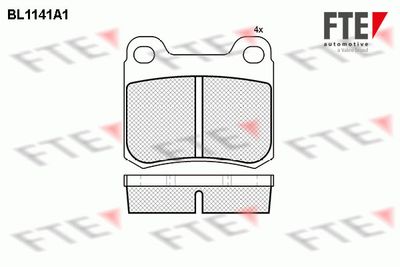 BL1141A1 FTE Комплект тормозных колодок, дисковый тормоз