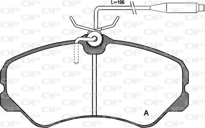 BPA026102 OPEN PARTS Комплект тормозных колодок, дисковый тормоз