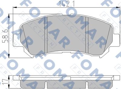 FO933681 FOMAR Friction Комплект тормозных колодок, дисковый тормоз