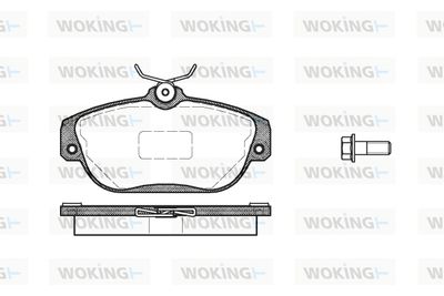 P268310 WOKING Комплект тормозных колодок, дисковый тормоз