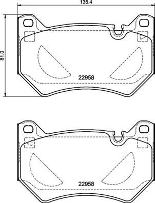 P85177 BREMBO Комплект тормозных колодок, дисковый тормоз