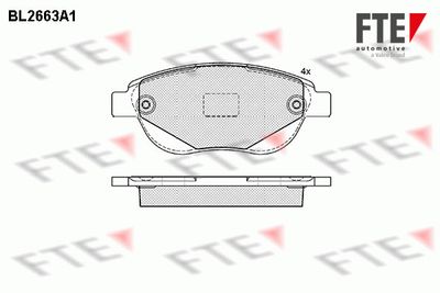 BL2663A1 FTE Комплект тормозных колодок, дисковый тормоз