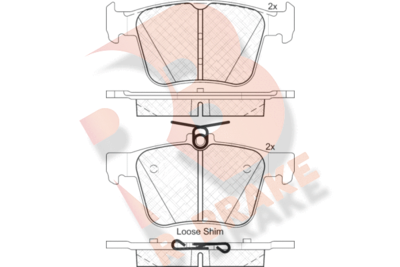 RB2098 R BRAKE Комплект тормозных колодок, дисковый тормоз